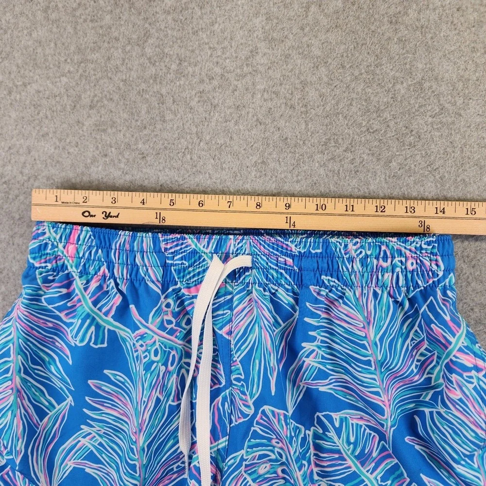 Chubbies Mens M Swim Trunks Tropical Leaves Beach Colorful 5.5